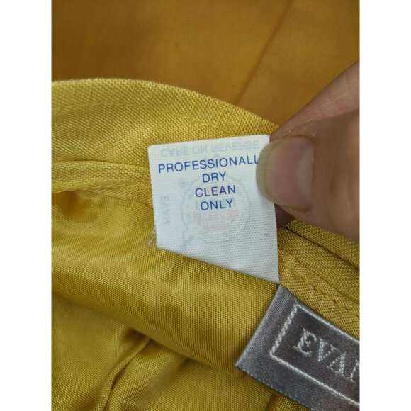 Evan-Picone Size 16 Skirt Yellow Suit Separates A-line Modest - Picture 6 of 7